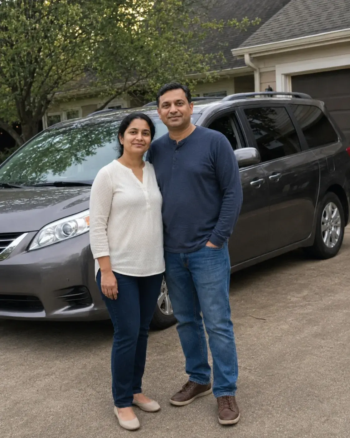 Priya & Nikhil Shah, who saved $2,480 on a 2026 Toyota Sienna XLE